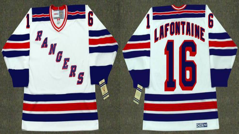 2019 Men New York Rangers 16 Lafontaine white CCM NHL jerseys